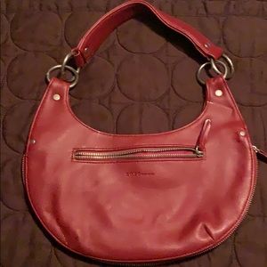 XOXO red leather bag